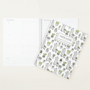 Ajoutez votre nom Cute Alpaca & Cactus Motif
