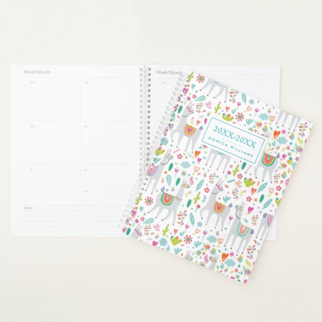 Ajoutez votre nom | Cute Pastel Llama Motif (Devant avec enveloppe)