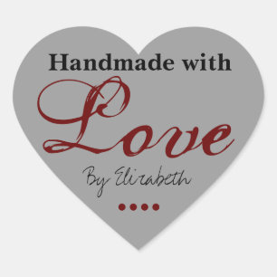 Ajoutez votre nom Fabriqué avec l'amour Stickers G