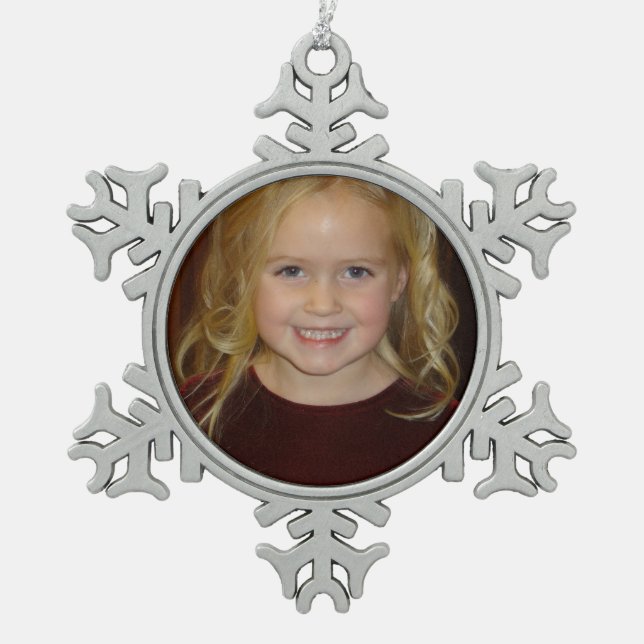 Ajoutez votre propre ornement photo Snowflake (Devant)