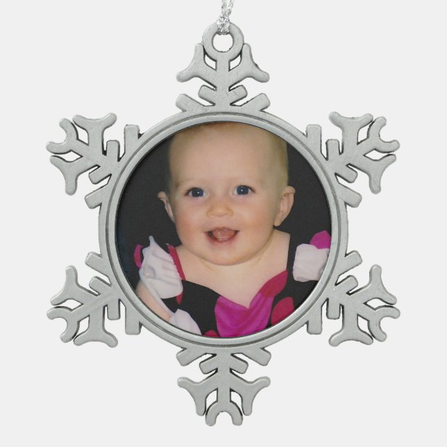 Ajoutez votre propre ornement photo Snowflake (Devant)
