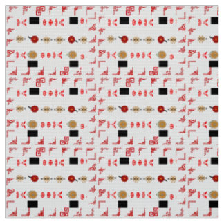 Ajrak Houses Fabric Stoff