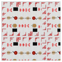 Ajrak Houses Fabric Stoff