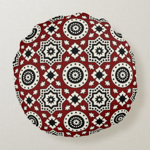Ajrak Muster-rundes Kissen