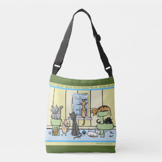 Ajustable Amoureux des chats au-dessus du sac d'épaule