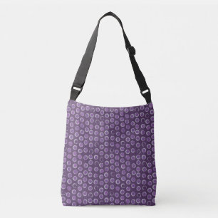 Ajustable Anneaux d'argent sur Sac fourre-tout pourpre