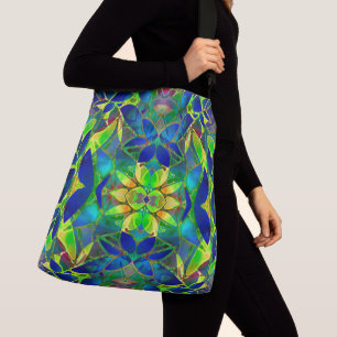 Ajustable Art floral de fractale de sac mortuaire croisé