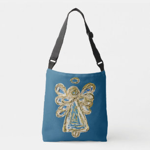 Ajustable Bleu Gardien Ange Purse Art croisé Sac carrosserie