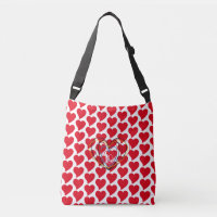 Coeurs rouges et blancs de l'amour Sac fourre-tout