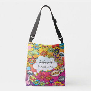 Ajustable Comédie Pop Art Discours Bridesmaid Crossbody Sac