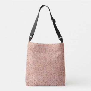 Ajustable Crocodile en cuir rose pâle Sac fourre-tout d'impr