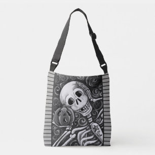 AJUSTABLE ÉCOUTEZ VOTRE CITROUILLE, SAC À MAIN SQUELETTE SEL
