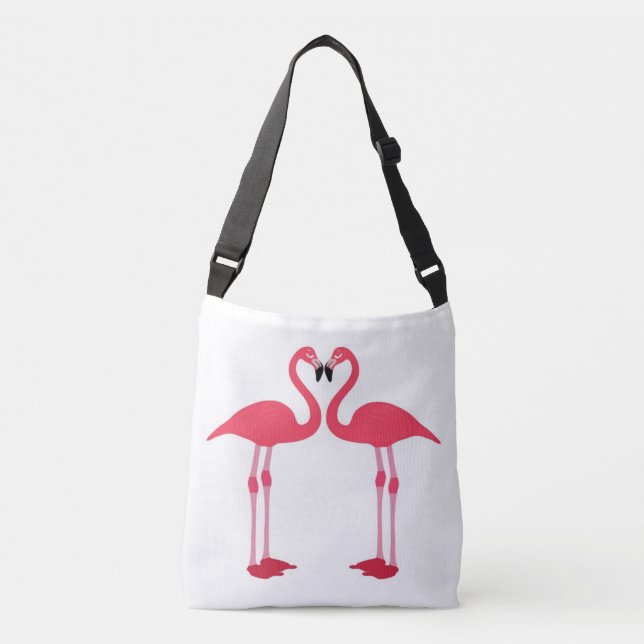 Ajustable Flamants roses roses traversent le sac (Devant)
