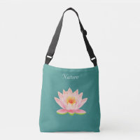 Fleur de lotus personnalisée sur sac bandoulière N