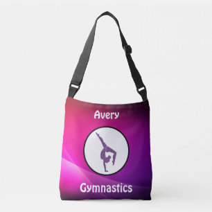 Ajustable Gymnastique des filles Sac Crossbody rose et viole