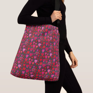 Ajustable Je t'aime, coeur de Noël motif sac fourre-tout