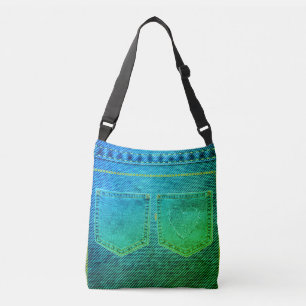 Ajustable Jeans verts regarder sac de carrosserie