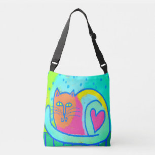 Ajustable Kitty Love Sac fourre-tout d'art Abstrait