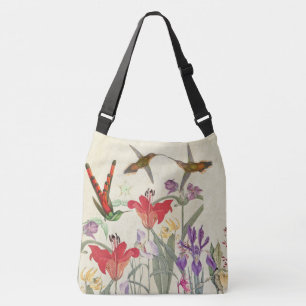 Ajustable Le jardin d'oiseaux de colibri fleurit le sac