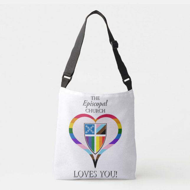 Ajustable L'Église Épiscopale Vous Aime Sac fourre-tout ! (Devant)