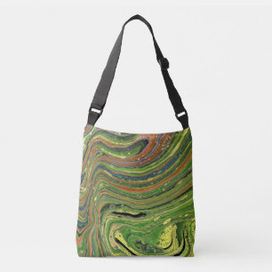 Ajustable Mad Love 3 Green Striped Sac fourre-tout Abstrait