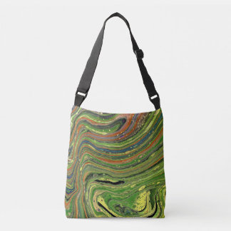 Ajustable Mad Love 3 Green Striped Sac fourre-tout Abstrait