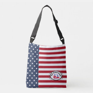 Ajustable Monogramme Sac fourre-tout tout-en-un américain