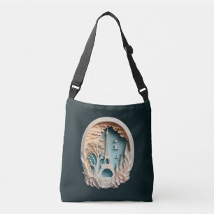 Ajustable Paris Faux Papercut Style Sac à crosse