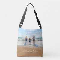 Photo personnalisée Texte Crossbody Sac Votre Cade