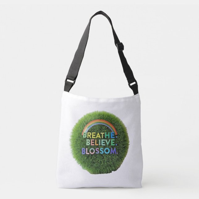 Ajustable Respire, Croire, Blossom - Sac Transversal (Devant)
