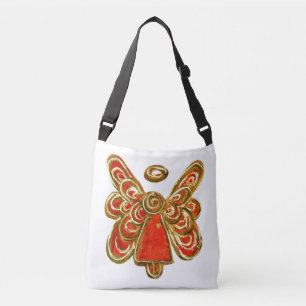 Ajustable Rouge Gardien Ange Purse Art Croix Sac Corps