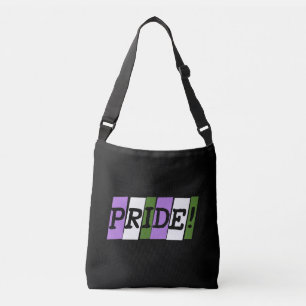Ajustable Sac à bandoulière avec texte de fierté genderqueer