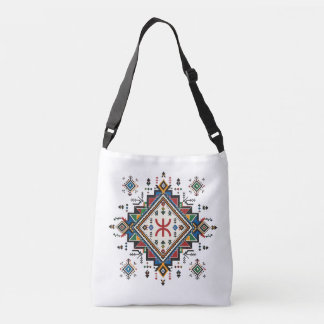 Ajustable Sac à bandoulière berbère marocain | Géométrique A