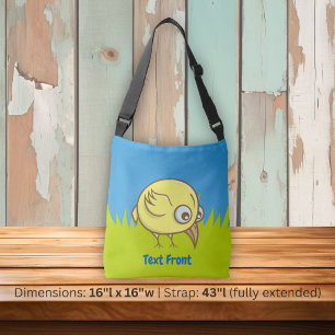 Ajustable Sac à bandoulière dessin animé oiseau jaune
