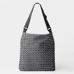 Ajustable Sac à bandoulière en tricot noir