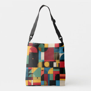 Ajustable Sac à bandoulière géométrique rétro Bauhaus
