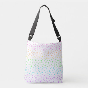 Ajustable Sac à bandoulière Pastel Rainbow Polka Dots