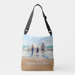 Ajustable Sac à bandoulière photo personnalisé avec texte
