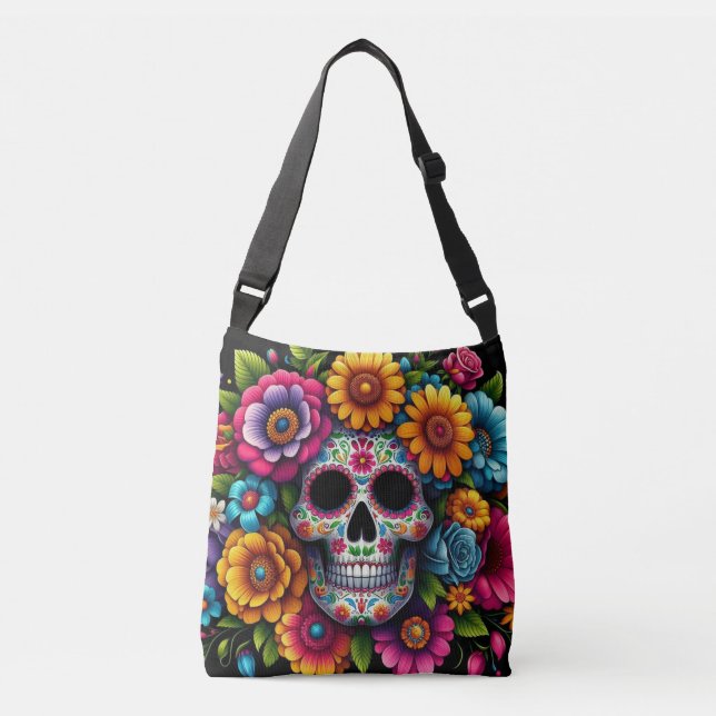 Ajustable Sac à crâne de fleurs ! (Devant)
