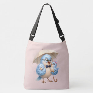 Ajustable Sac à main bandoulière Father Bird Famille Art