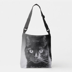 Ajustable Sac à main crossbody de roche de chats noirs