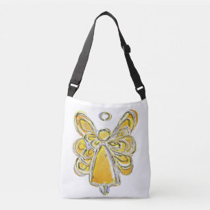 Ajustable Sac à main Jaune Ange Gardien Art Sac Bandoulière