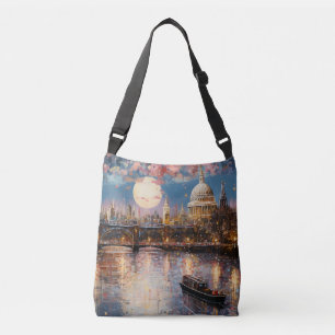 Ajustable Sac avec aquarelle en dessin de Londres la nuit