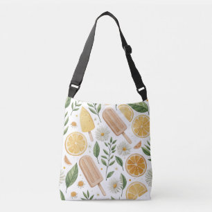 Ajustable Sac bandoulière Lemon Daisy – Floral Citron pour l
