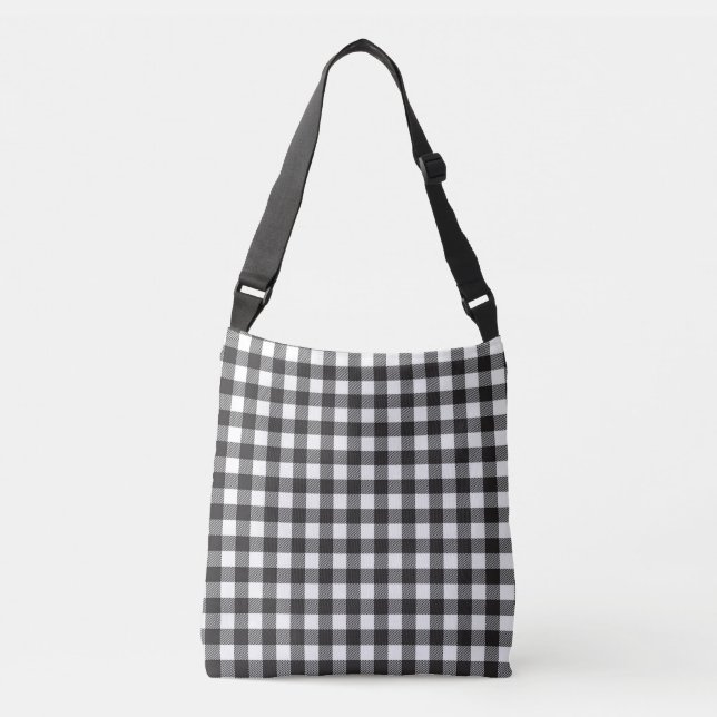 Ajustable Sac carrossable à Buffalo noir et blanc (Devant)