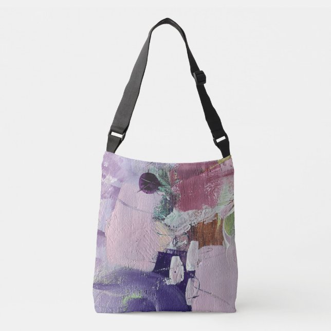 Ajustable Sac carrossable en design marshmallow rose (Devant)