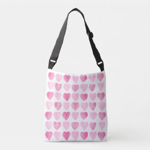 Ajustable Sac carrossable mignon couleur rose Coeurs