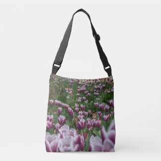 Ajustable Sac carrossable pourpre et blanc pour tulipes