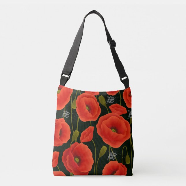 Ajustable Sac croisé personnalisé avec des pépites rouges (Devant)