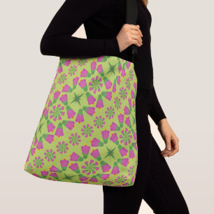 Ajustable Sac de carrossage vert à fleurs de Bell rétro Mand
